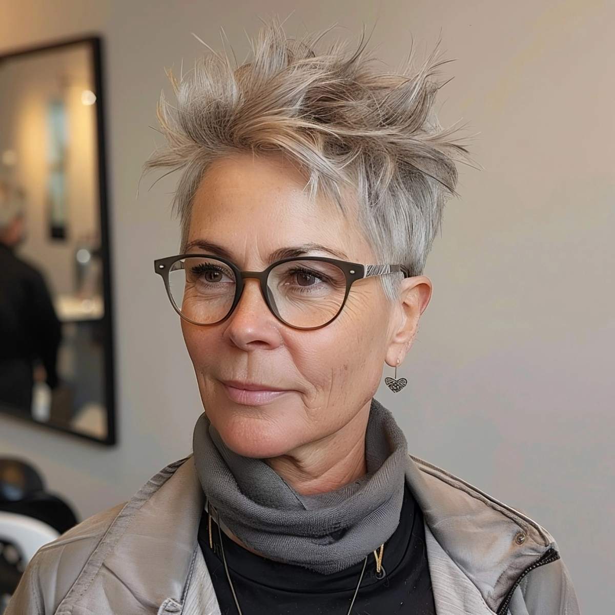 Funky Spiky Pixie for Women Over 60