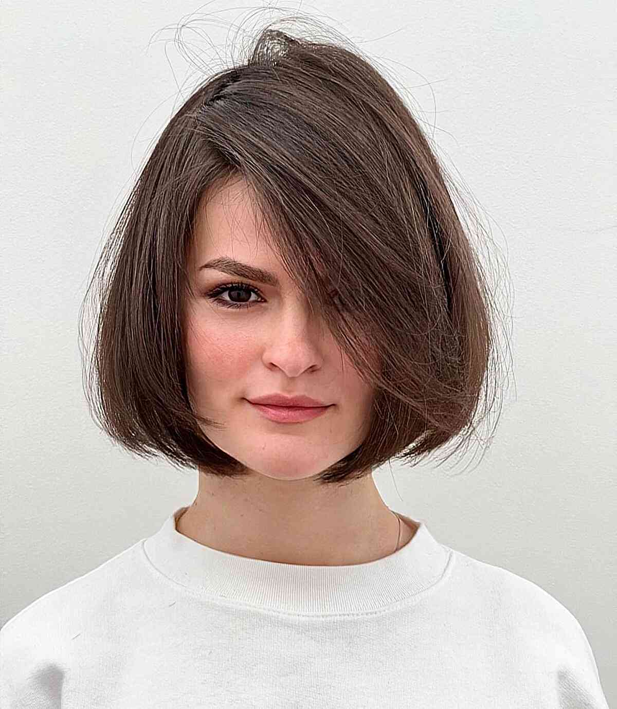 Chin-Length Side Part Bubble Bob