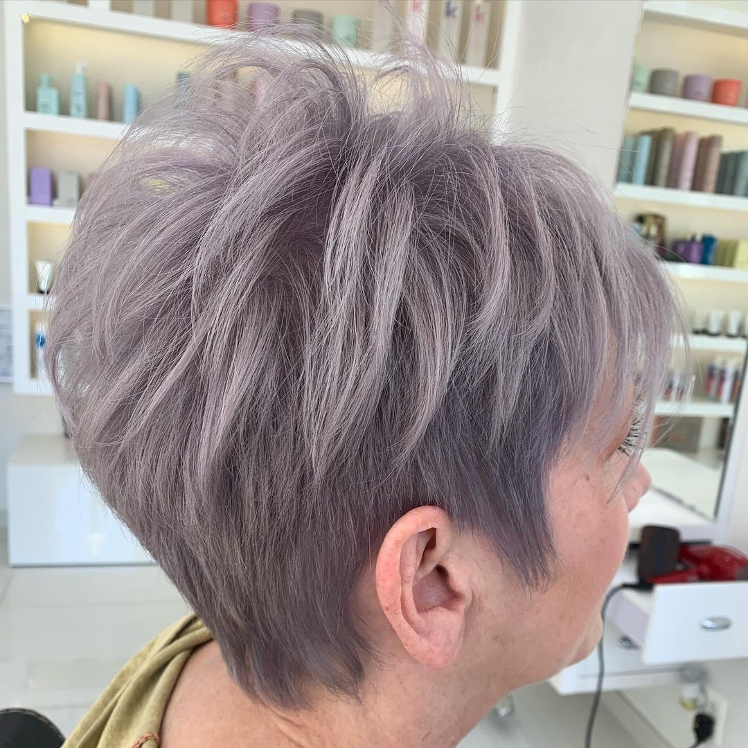 Spiky Pixie Haircut for Older Ladies