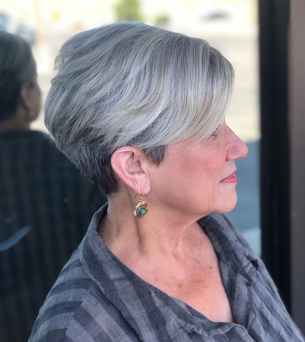 Stylish Undercut for Older Women