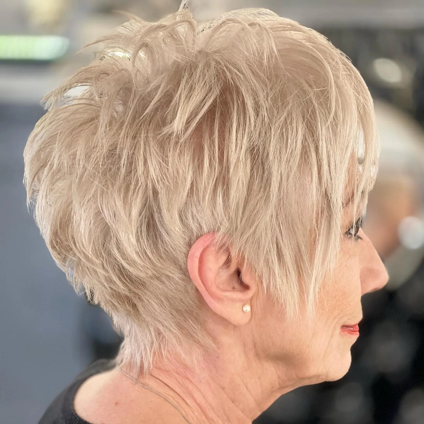 Over 60 Short Blonde Pixie