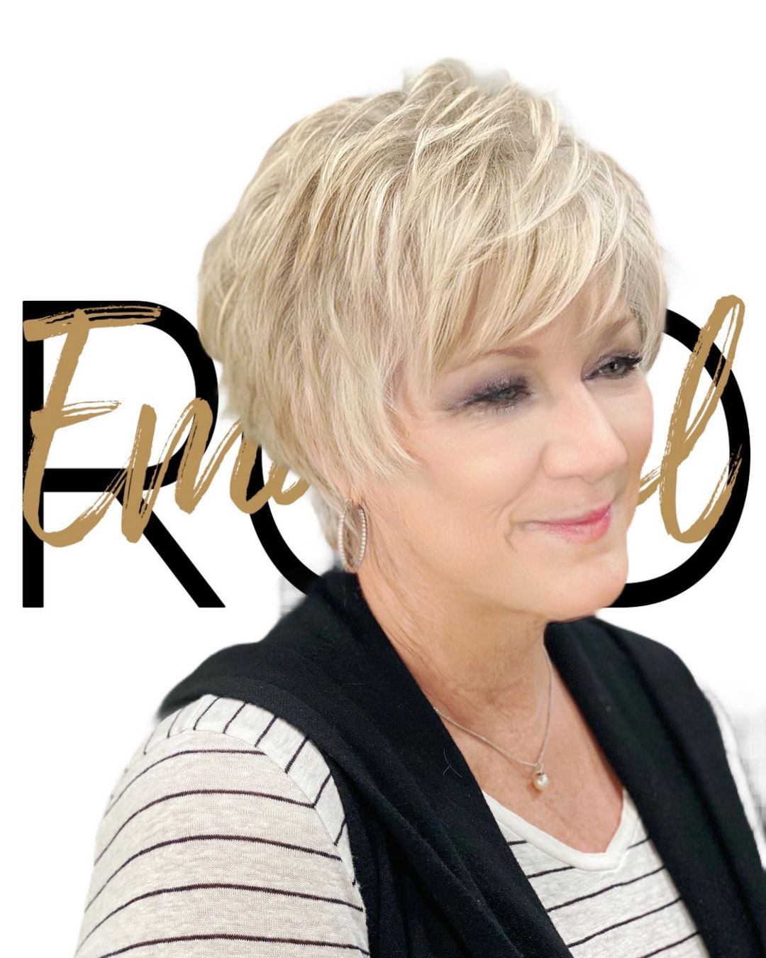 Short Shaggy Cut for Older Ladies