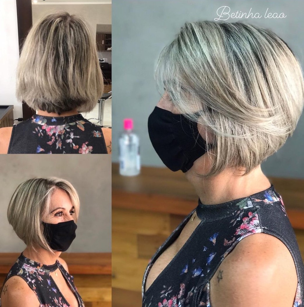 Over 60 Stacked Bob Cut