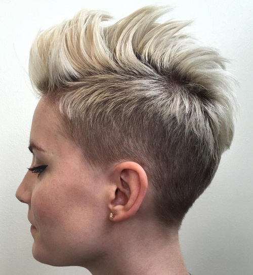 blonde pixie fauxhawk