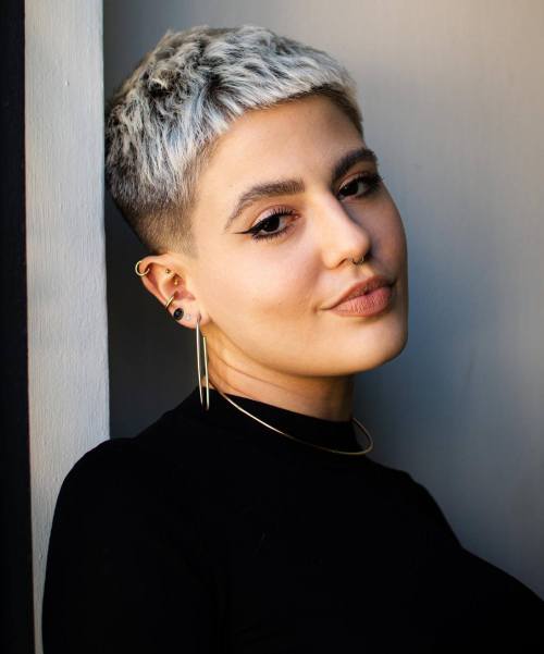 Extra Short Highlighted Undercut Crop