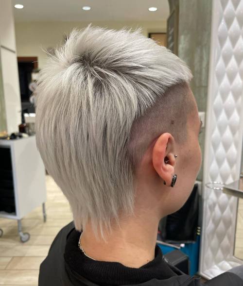 Straight Undercut Mulet with Micro Bangs