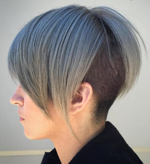 short-to-medium pastel blue undercut hairstyle