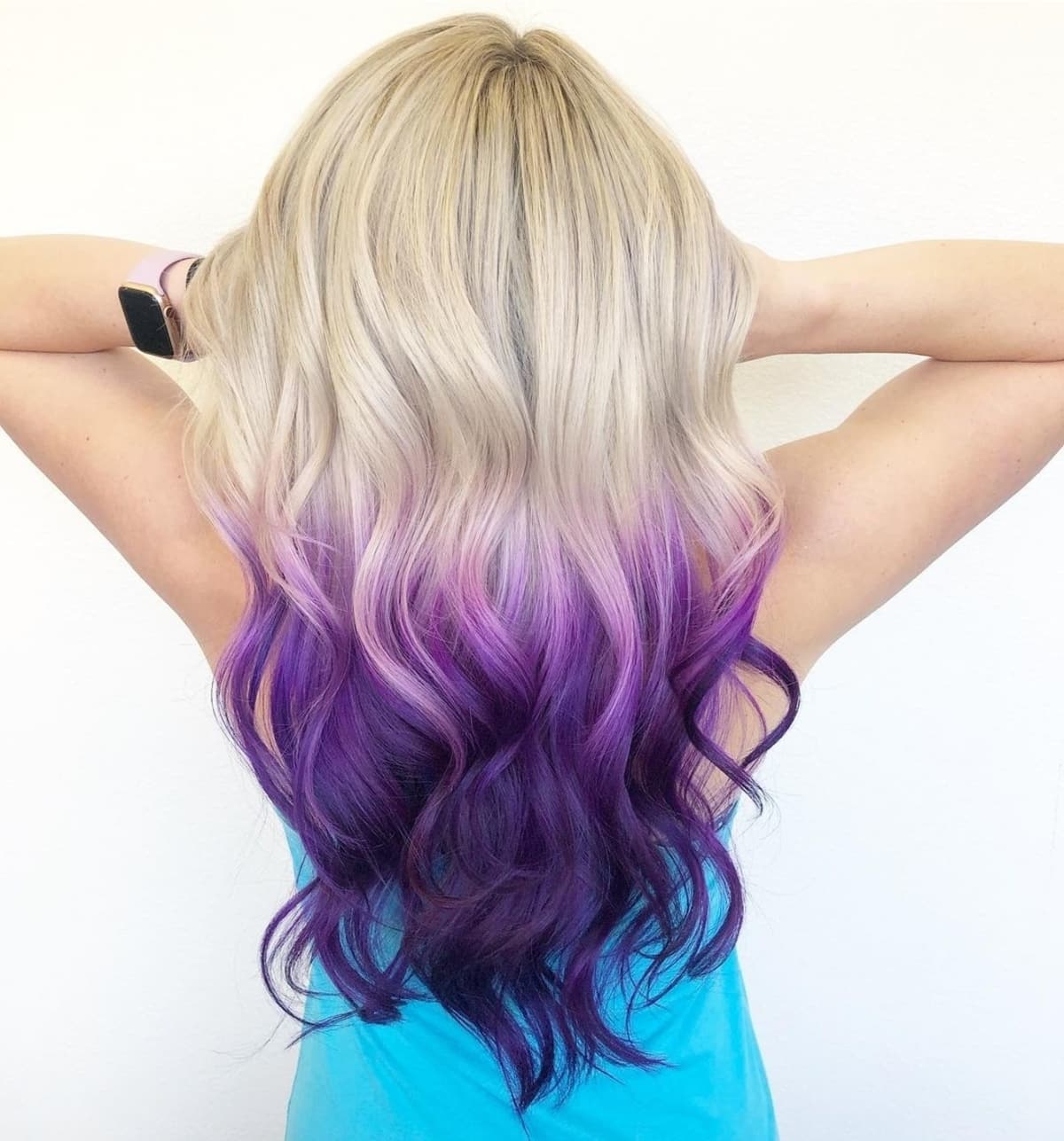 Reverse purple ombre