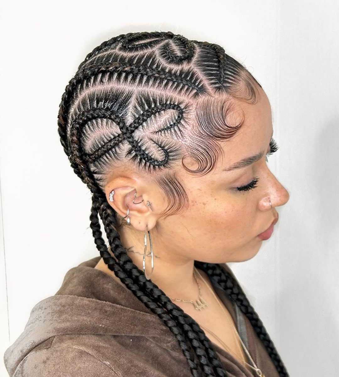 Creative Stitch Braids Hairstyle