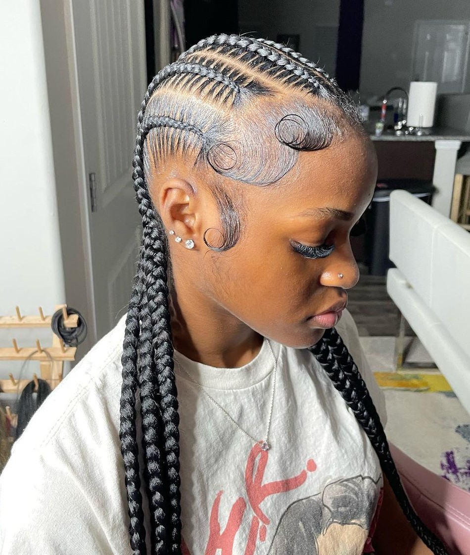 Straight Back Stitch Braids