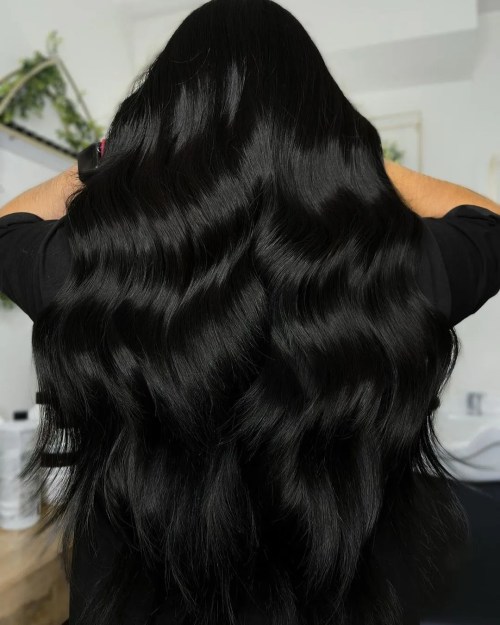 Long Hair Dyed Black