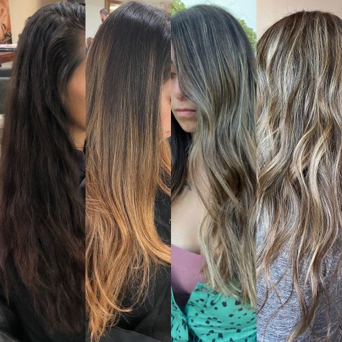 Correcting Black Hair Color with Highlights