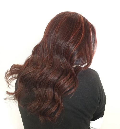 Chic Mahogany Hair Color