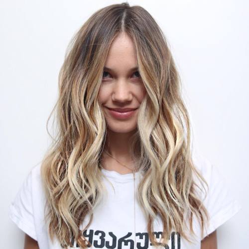 Long Bronde Balayage Hair