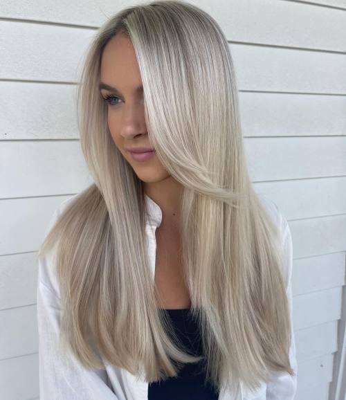 Silvered Dirty Blonde Balayage Highlights