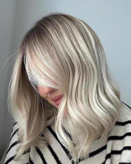 Dirty Blonde with Pure Silver Highlights