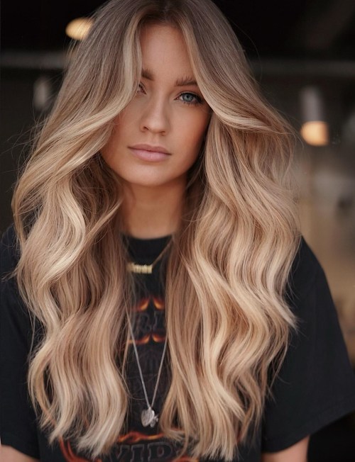 Cocoa Blonde with Peachy Highlights