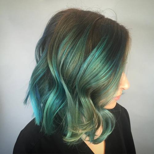 Blonde Hair With Green Highlights