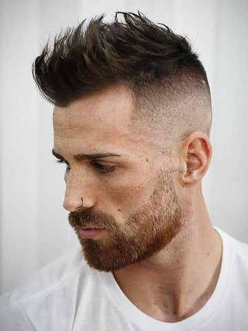 Short High Fade Haircut Receding Hairline