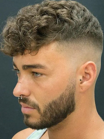 High Skin Fade Haircut Curly Hair