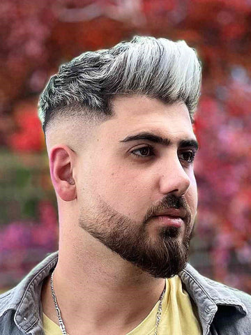 High Fade Haircut With Beard