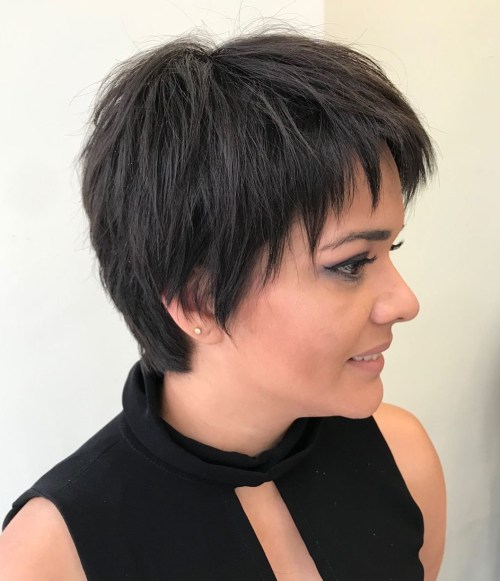 Crisp Jagged Pixie Mullet