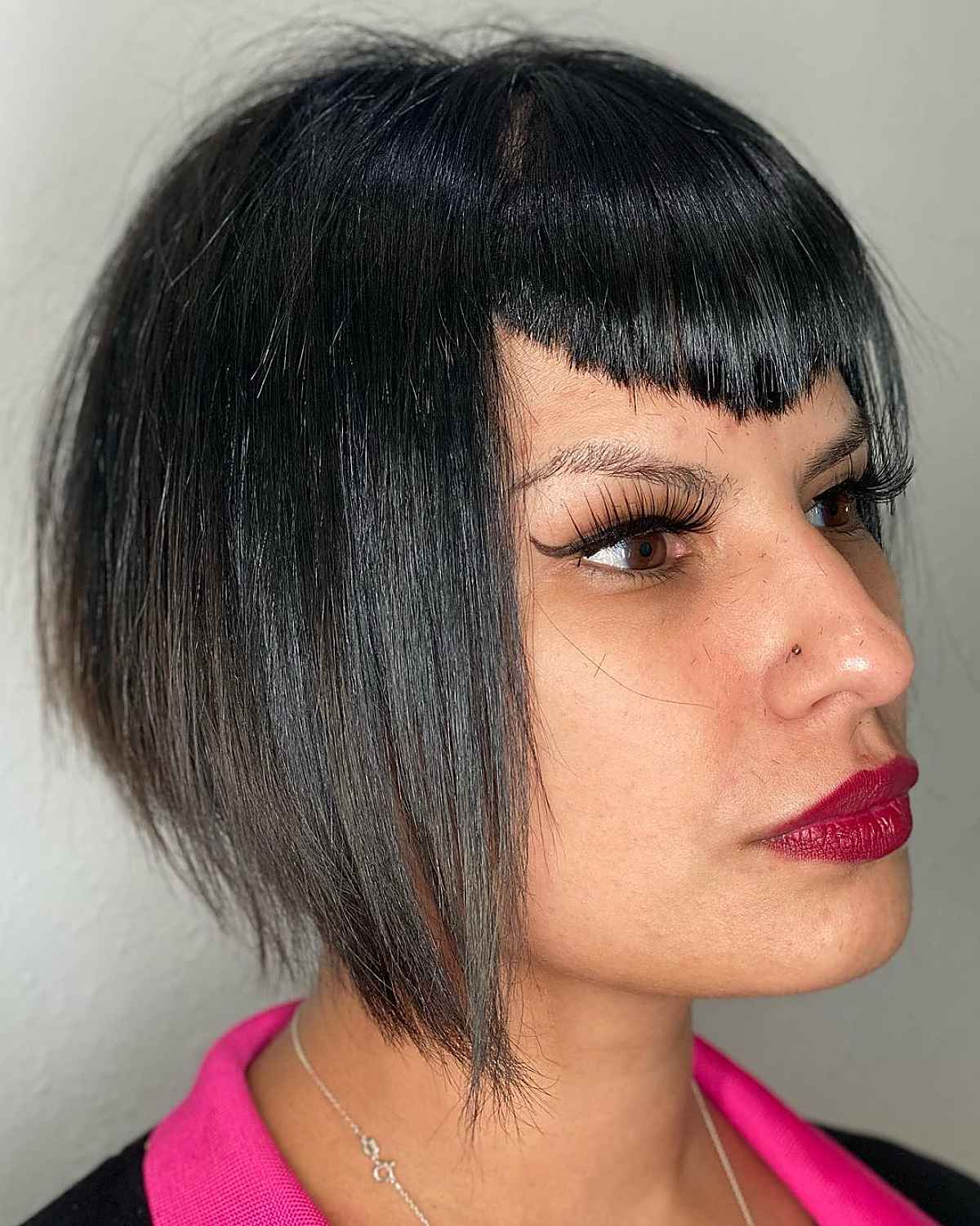 Undercut Bob with Betty Bangs