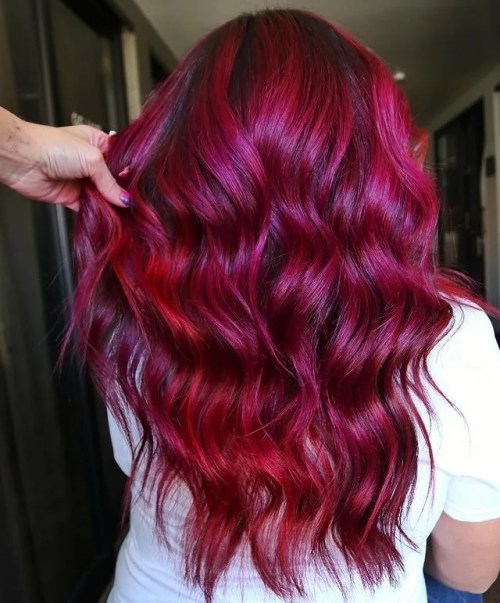 Magenta Locks with Natural Roots