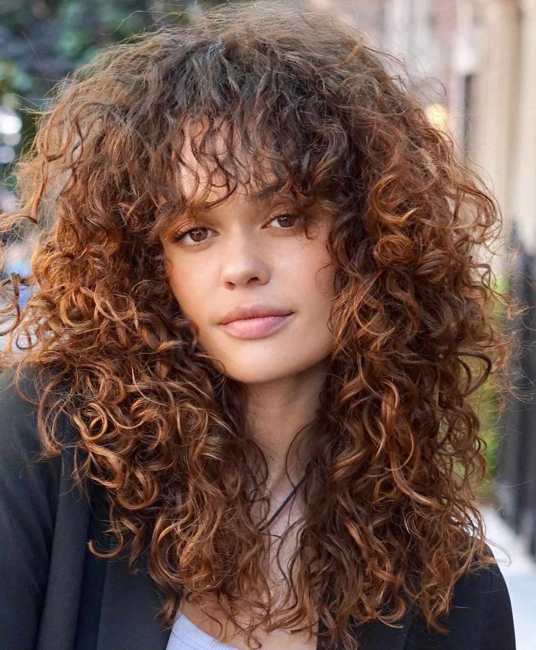 Curly Shag with Choppy Layers