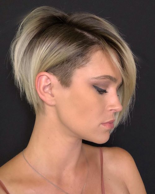 Undercut Long Pixie With Bangs