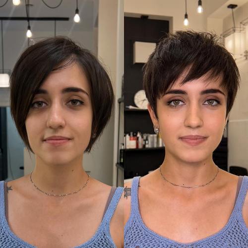 Choppy Pixie with Bangs Makeover