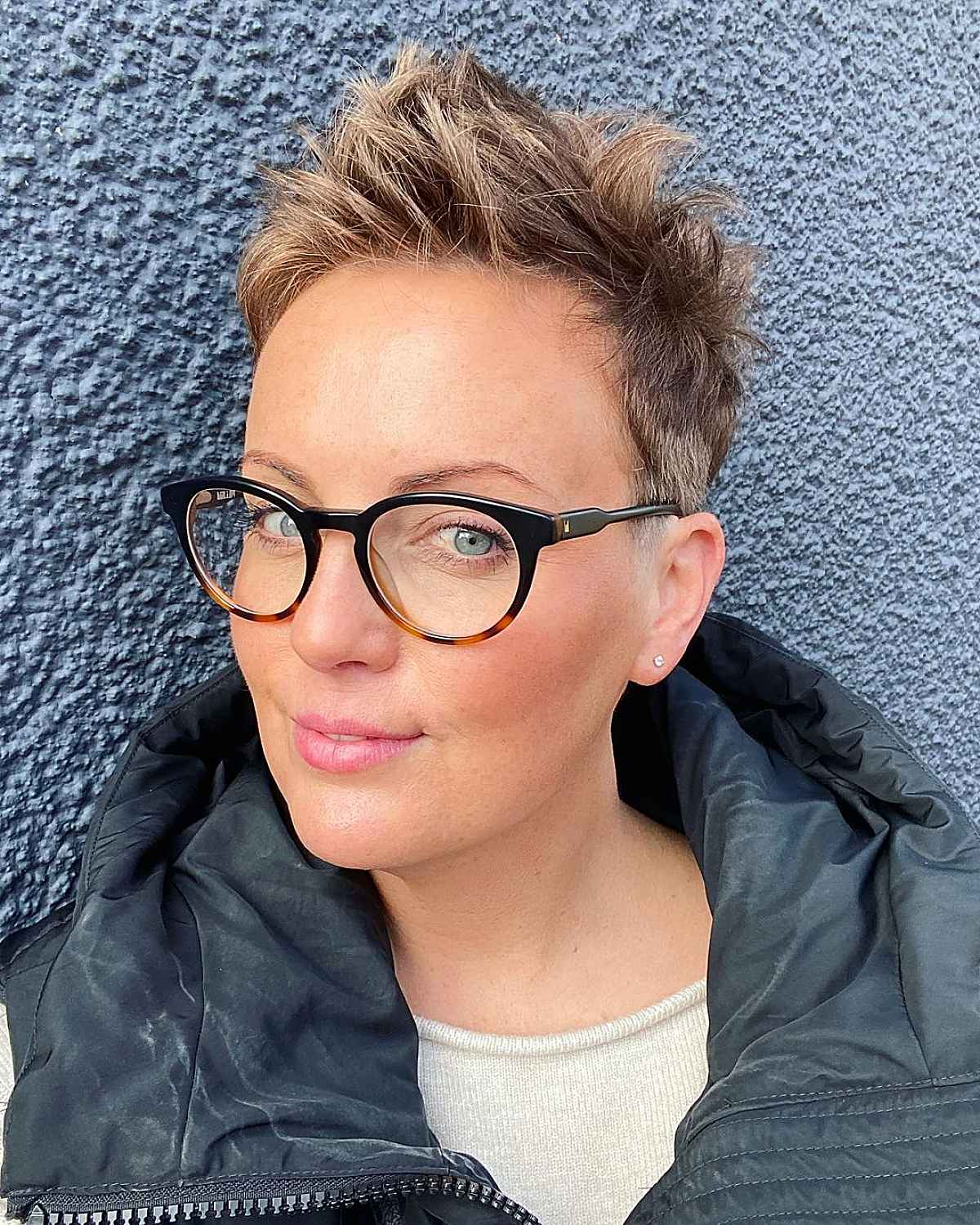 Textured spiky pixie for fine hair