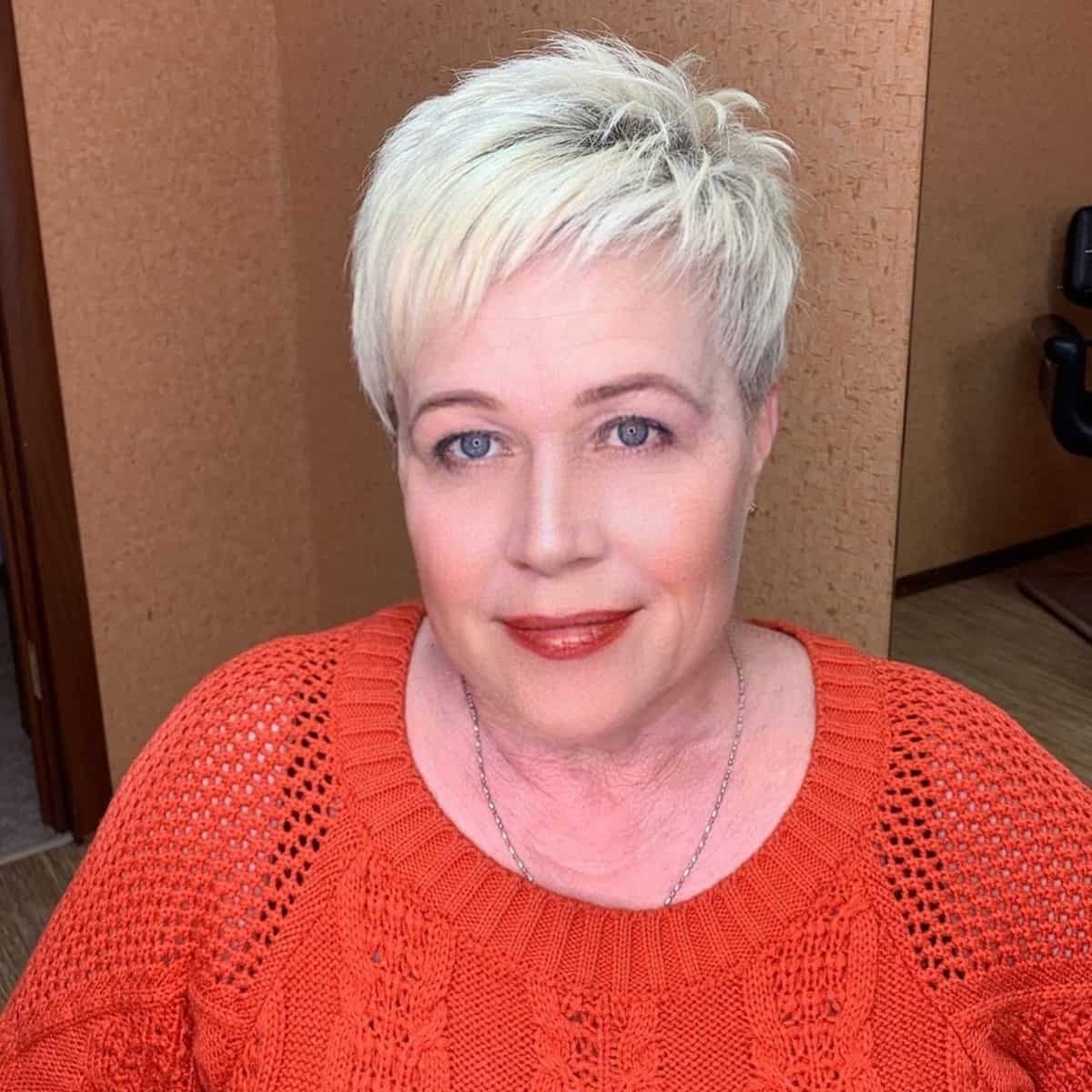 Textured pixie for feminine women over 50