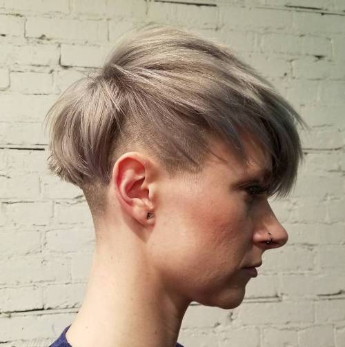 Ash Blonde Undercut Pixie