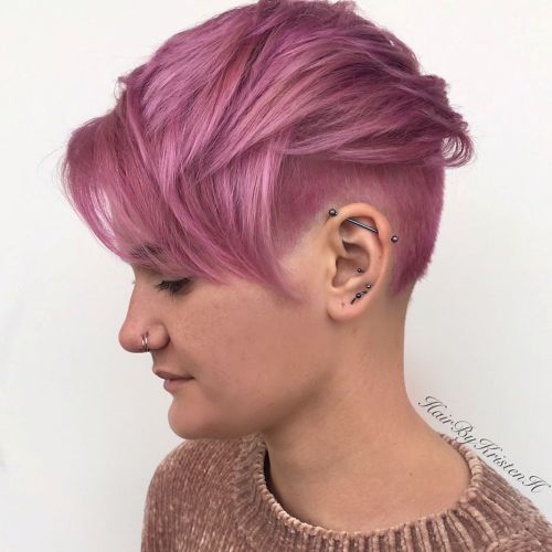 Lavender Undercut Pixie