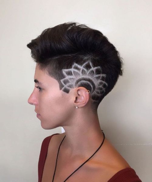 Undercut Pixie With Shaved Design