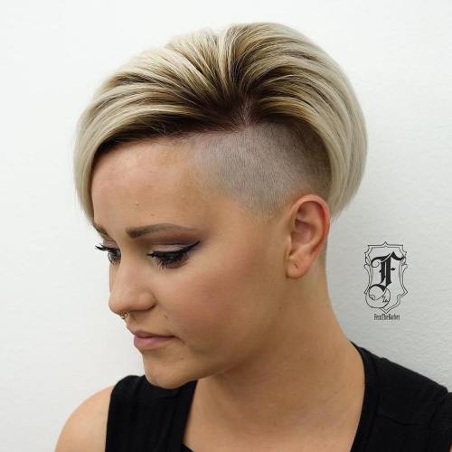 Half Shaved Blonde Pixie Bob