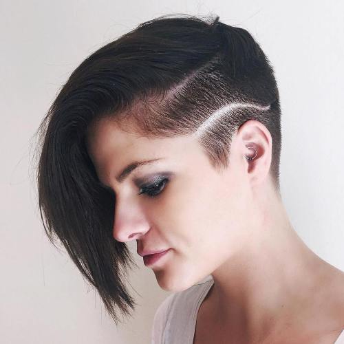 Asymmetrical Pixie With A Shaved Side