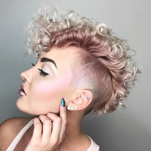 Short Curly Undercut Hairstyle