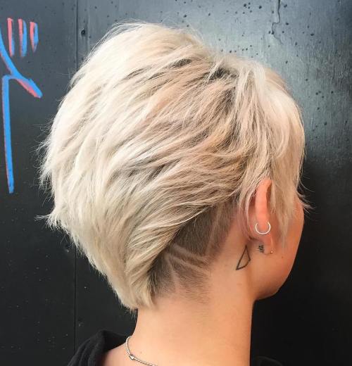 Blonde Layered Undercut Pixie