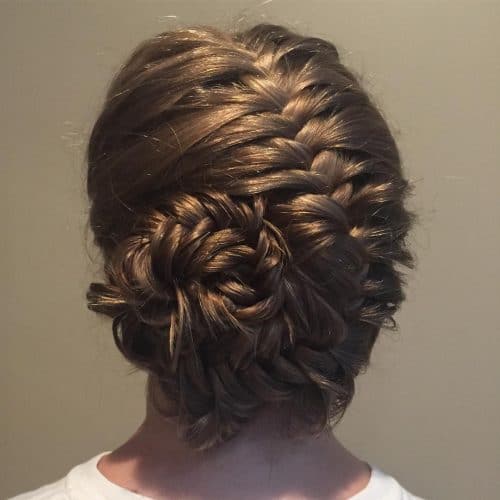 Fishtail + French Braid Updo