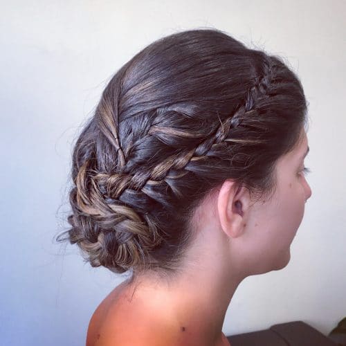 Simply Elegant Micro Braided Updo