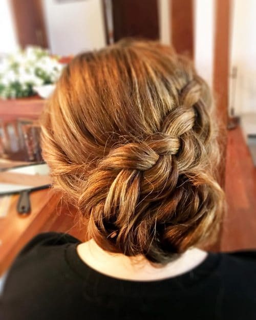 Reverse French Braid Updo