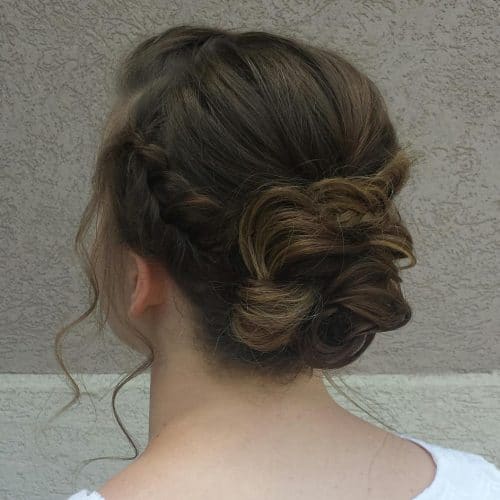 Classic Updo with Braid Accent