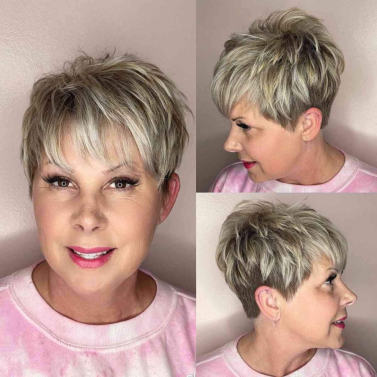 Platinum pixie with an undercut