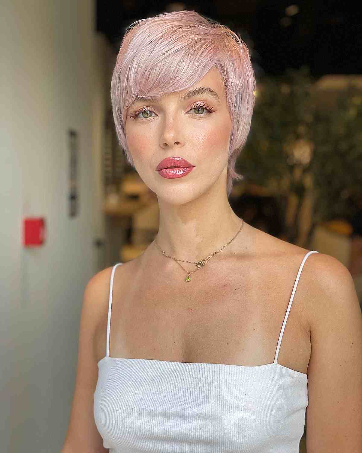 Pastel Pink Pixie with Fringe