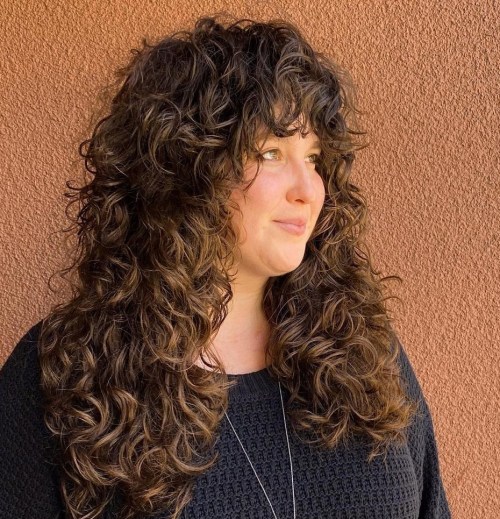 Shaggy Haircut with Long Layers for Naturally Curly Hair