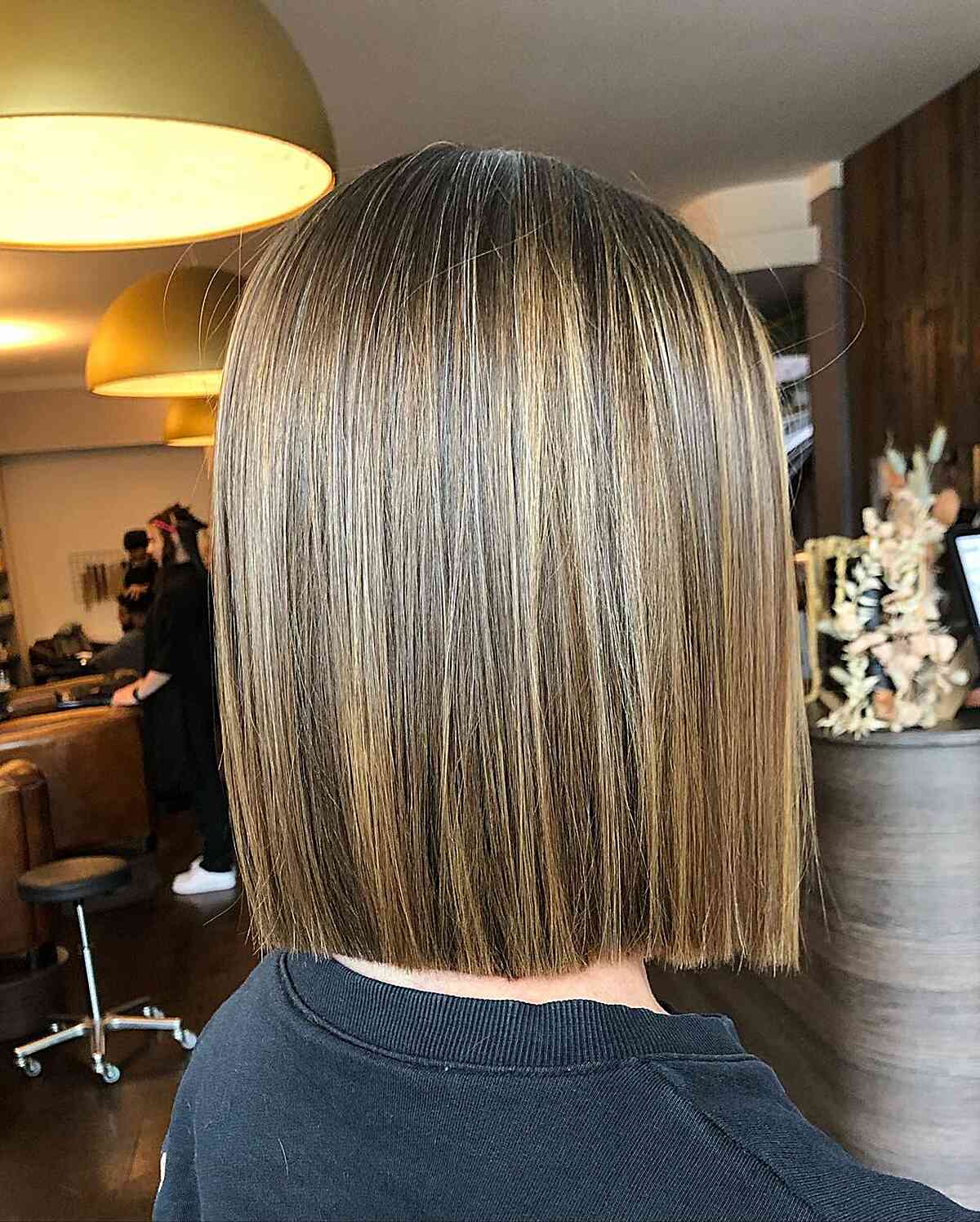 Dimensional Long Box Bob for Thin Hair