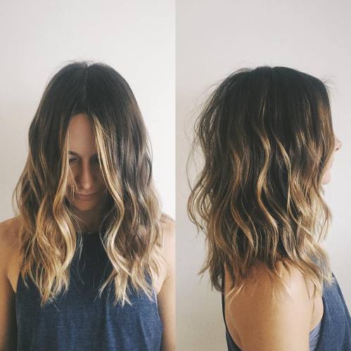 Wavy Lob With Choppy Ends