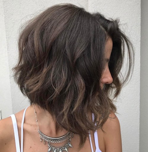 Angled Bob For Thick Wavy Hair